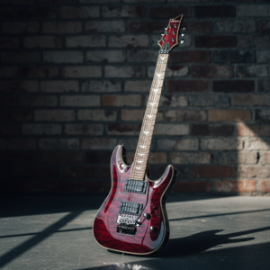 Vista general de la Schecter Omen Extreme-6 Cereza negra