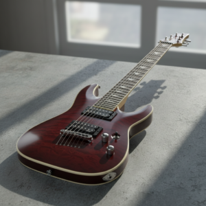 Schecter Omen Extreme-7 en acabado cereza