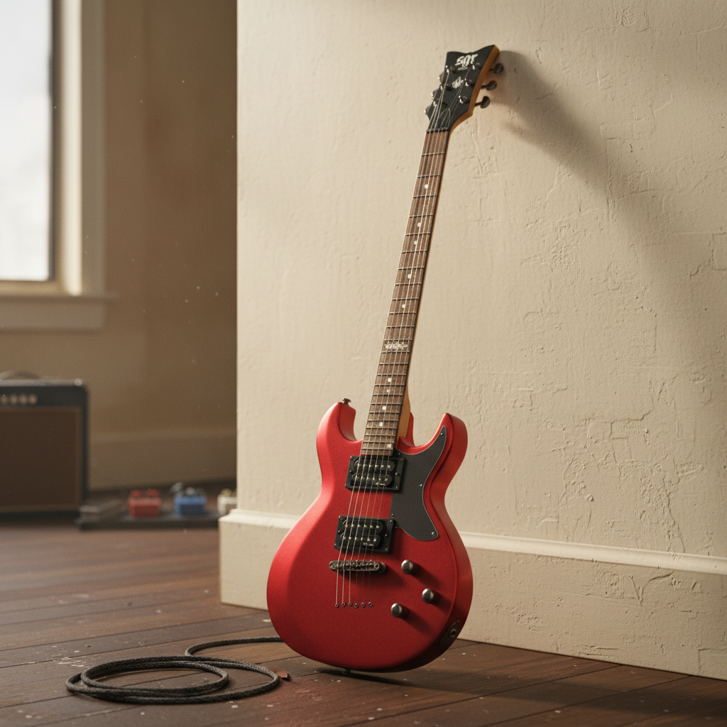 Vista general de la Schecter S-1 SGR 6 roja