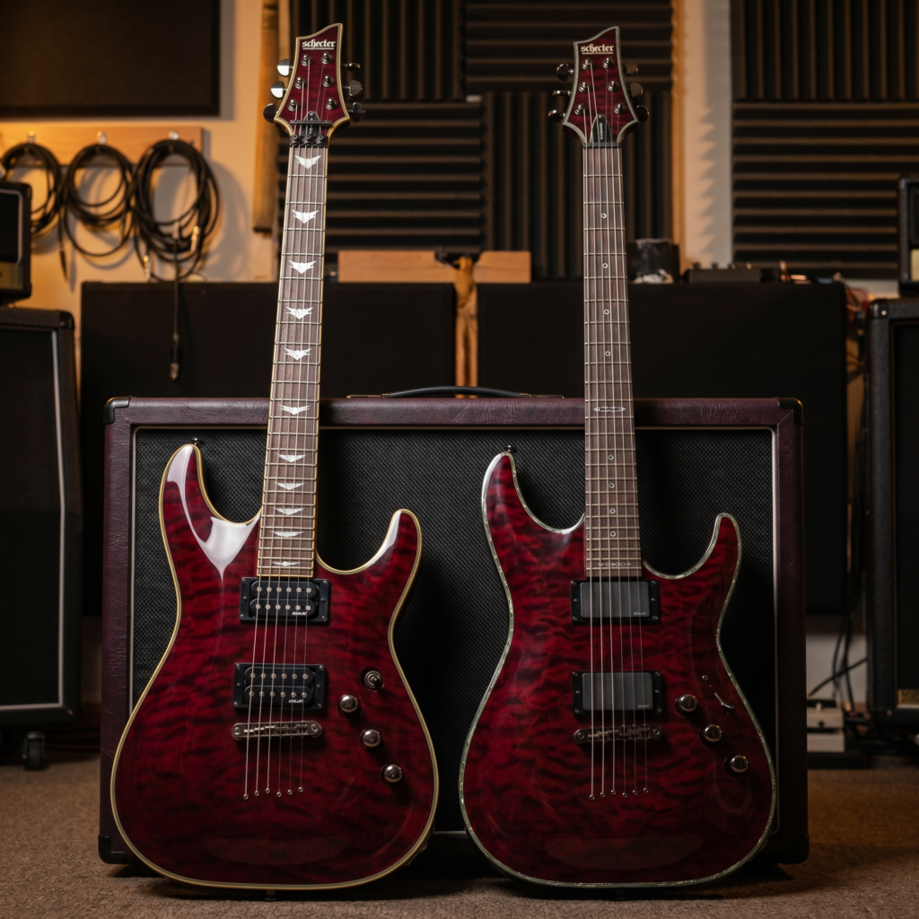 SCHECTER Omen vs Hellraiser: diferencias reales al tocar - comparison