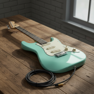 Vista general de la Schecter Nick Johnston Traditional SSS Atomic Green